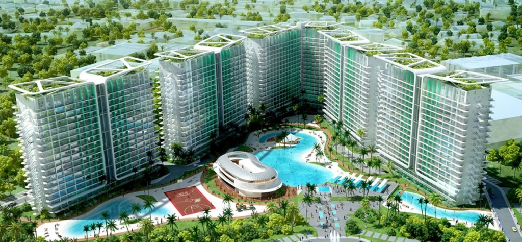 aerial shot of Azure Urban Resort Residences