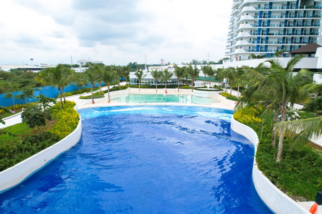 The Beach and Wave Pool at the Resort Residences at Azure North in San Fernando, Pampanga