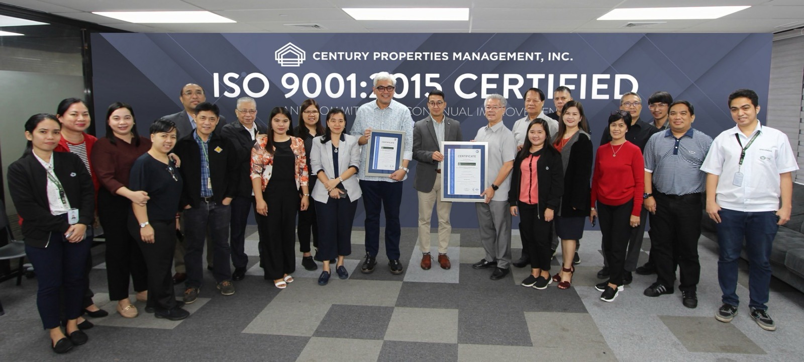 Century Properties Management Awarded World’s Most Recognized Quality Management System Standard